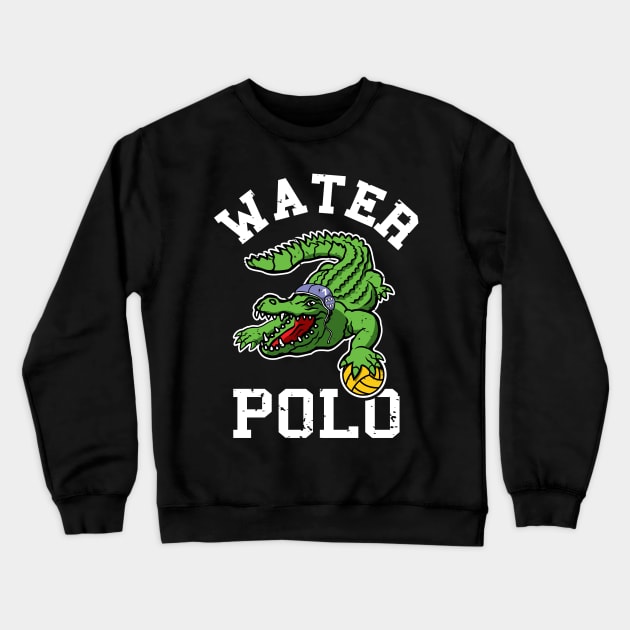 Water Polo Swimming Gator For Water Polo Swimmer Crewneck Sweatshirt by atomguy